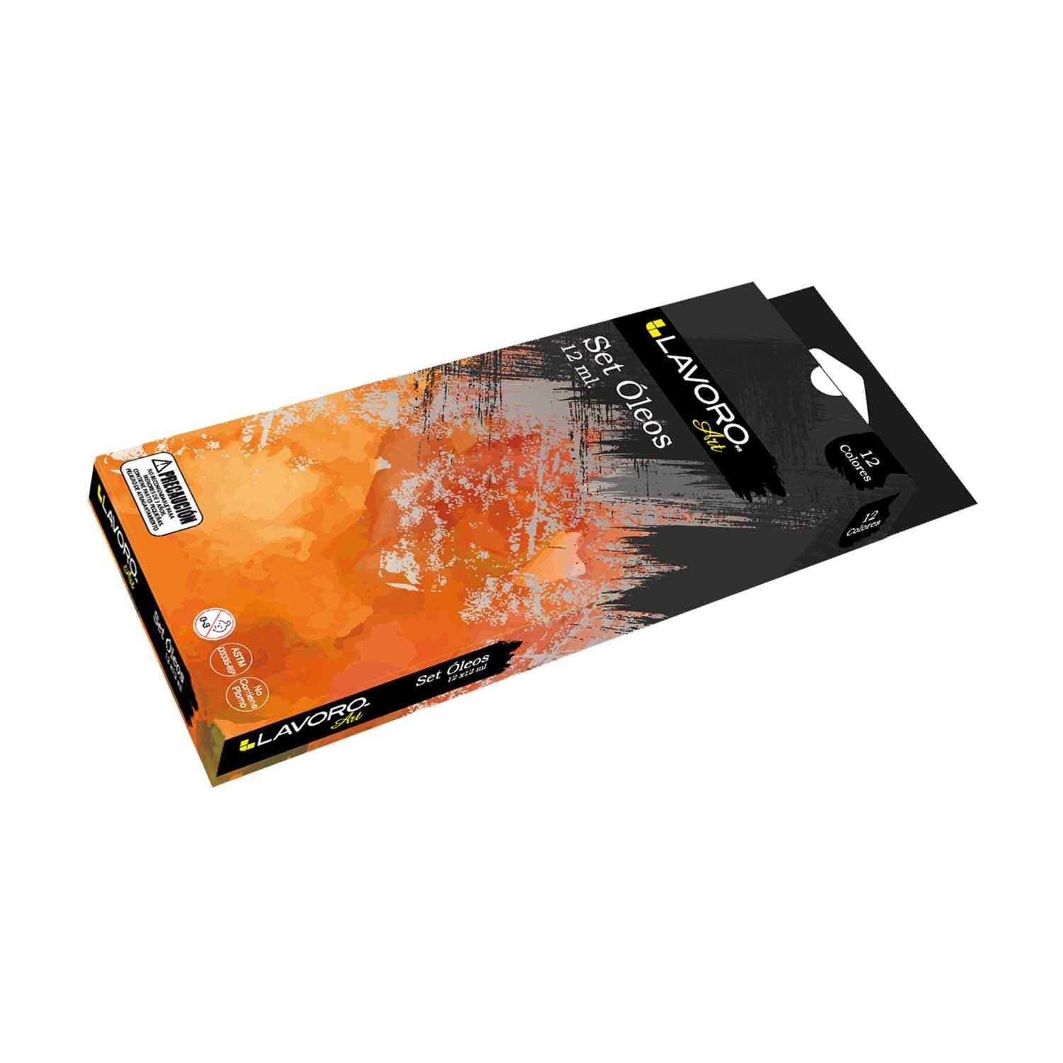 Pintura Oleo Caja 12 Colores Pomo 12 ml | Lavoro